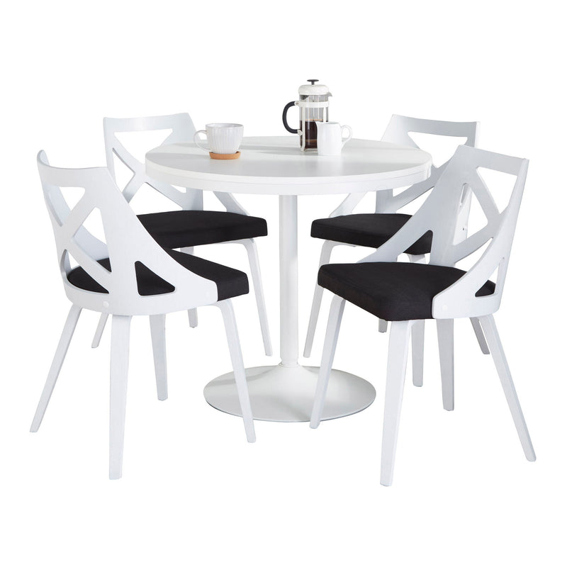 Lumi Source Dakota Charlotte 5-piece contemporary dining set with sleek table and matching chairs, ideal for modern dining rooms.