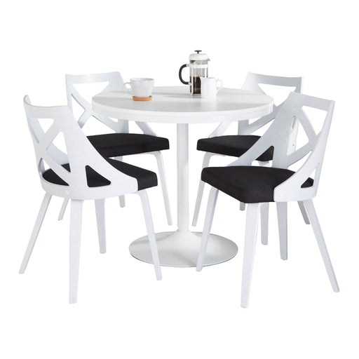 Lumi Source Dakota Charlotte 5-piece contemporary dining set with sleek table and matching chairs, ideal for modern dining rooms.