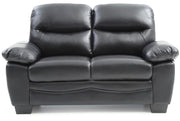 Glory Furniture Marta stationary loveseat with plush fabric upholstery and cushioned armrests, ideal for cozy living room seating.