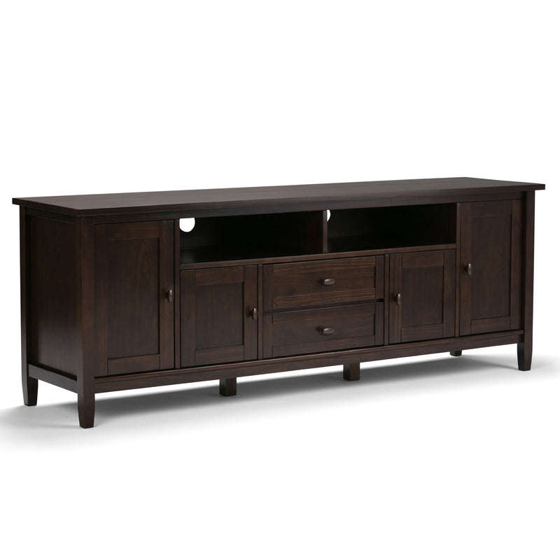 Warm Shaker - TV Media Stand Handcrafted - Tobacco Brown - R&R Furniture Gallery (Fountain Valley, CA)