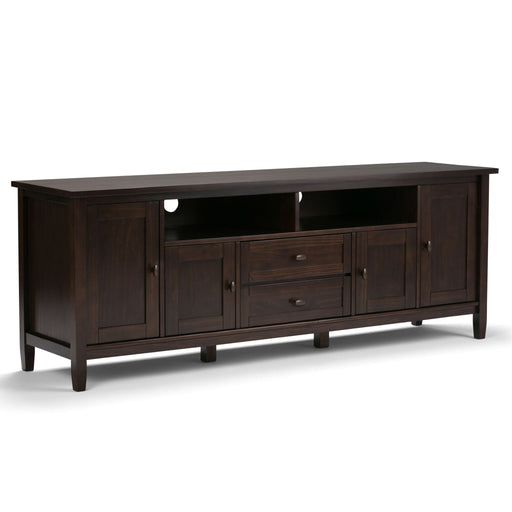 Warm Shaker - TV Media Stand Handcrafted - Tobacco Brown - R&R Furniture Gallery (Fountain Valley, CA)