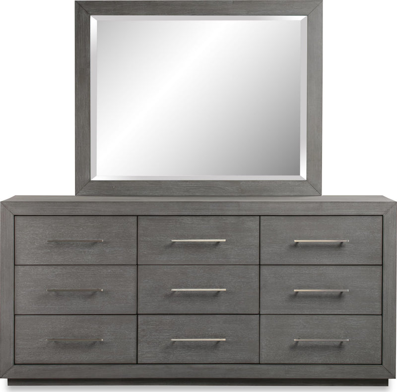 Melbourne Beveled Glass Mirror in Mineral