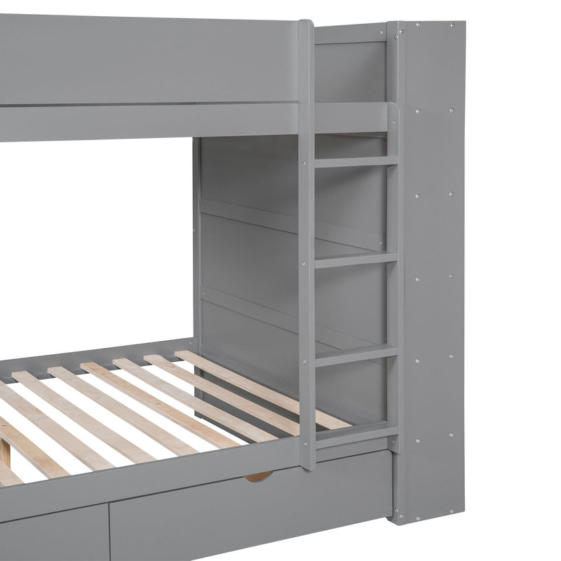 Bunk Bed With 2 Drawers And Multi Layer Cabinet - R&R Furniture Gallery (Fountain Valley, CA)