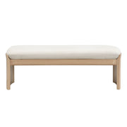 Footstool With Soft Cushion For Living Room - Beige / Natural - R&R Furniture Gallery (Fountain Valley, CA)
