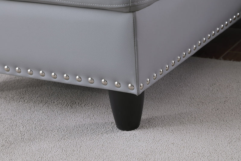 Irine - Sectional Sofa With Ottoman - Gray - R&R Furniture Gallery (Fountain Valley, CA)