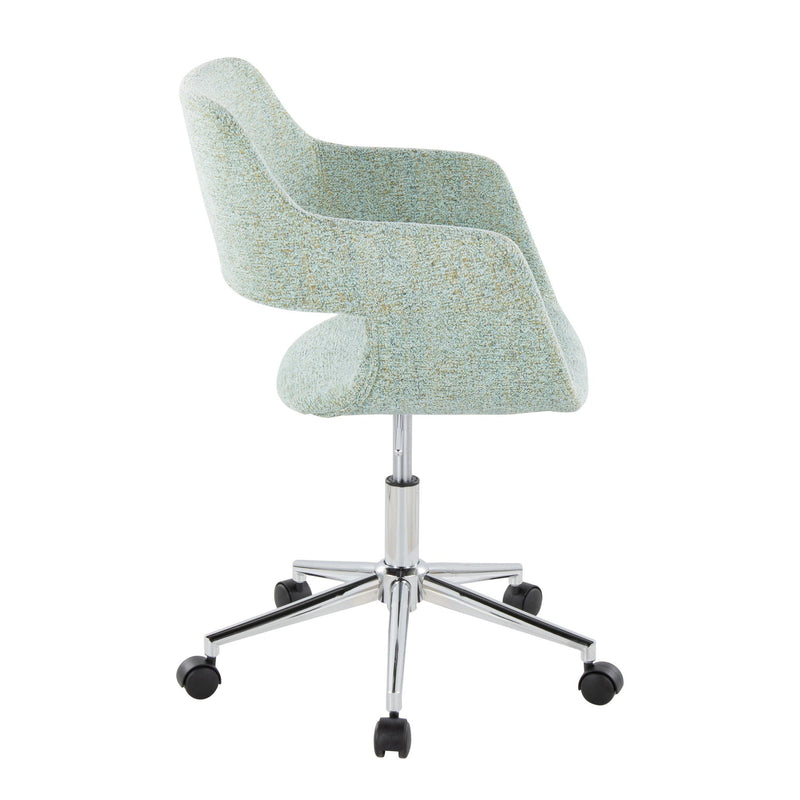 Lumi Source Margarite contemporary office task chair with black cushioned seat and adjustable height for ergonomic desk seating.