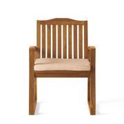 Della - Wood Armchair (Set of 2) Outdoor Dining Chairs - Cream - R&R Furniture Gallery (Fountain Valley, CA)