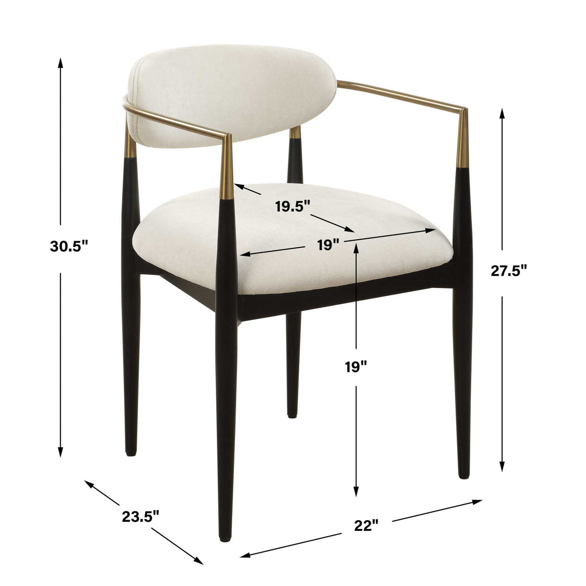 Moxie - Dining Arm Chair - White
