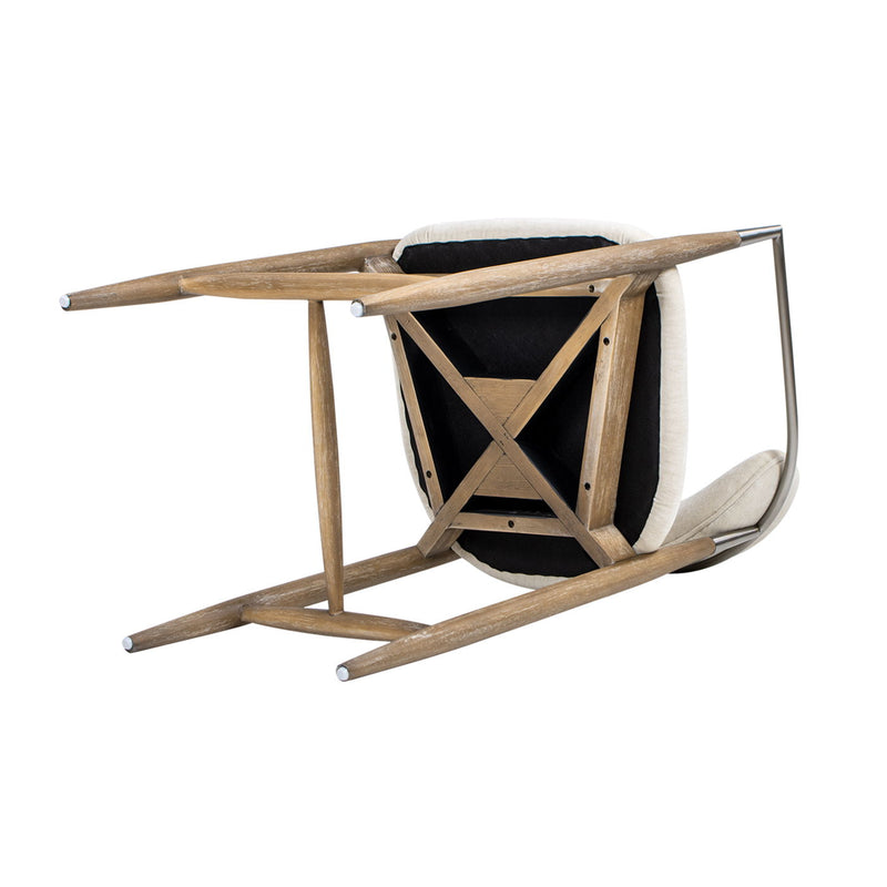 Artemis - Mixed Material Upholstered Counter Stool - Warm White - R&R Furniture Gallery (Fountain Valley, CA)