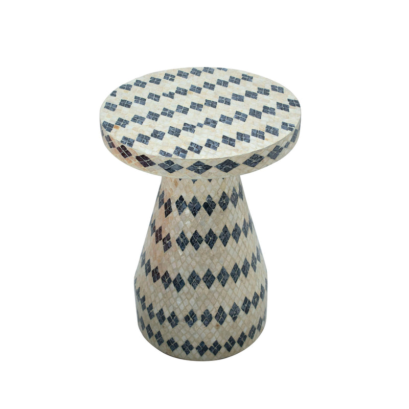 Halio - Checkered Shell Side Table - R&R Furniture Gallery (Fountain Valley, CA)