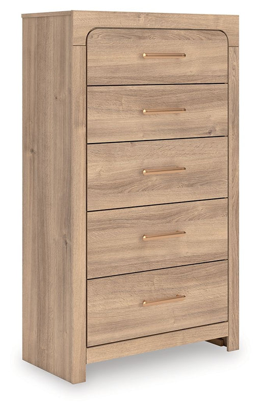 Kinlanni - Five Drawer Chest - Tan - R&R Furniture Gallery (Fountain Valley, CA)