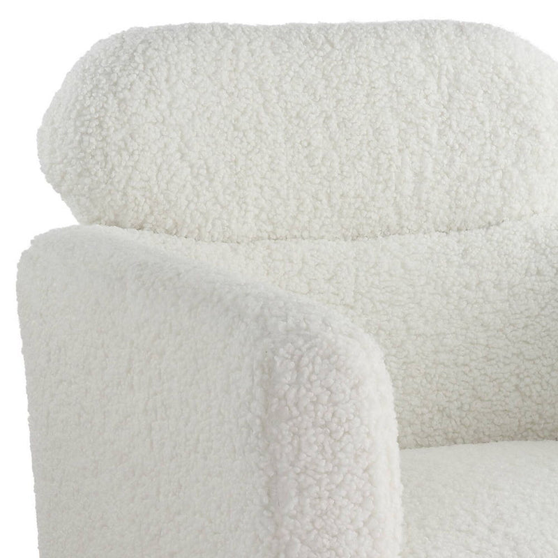 Connock - Accent Chair - White Teddy Sherpa - R&R Furniture Gallery (Fountain Valley, CA)