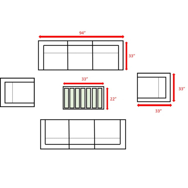 Stylish Sofa Seating Group With Cushions Perfect For Outdoor Gatherings - R&R Furniture Gallery (Fountain Valley, CA)