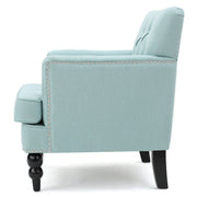 Harrison - Tufted Club Chair With Button Tufted Back And Birch Wood Legs - R&R Furniture Gallery (Fountain Valley, CA)