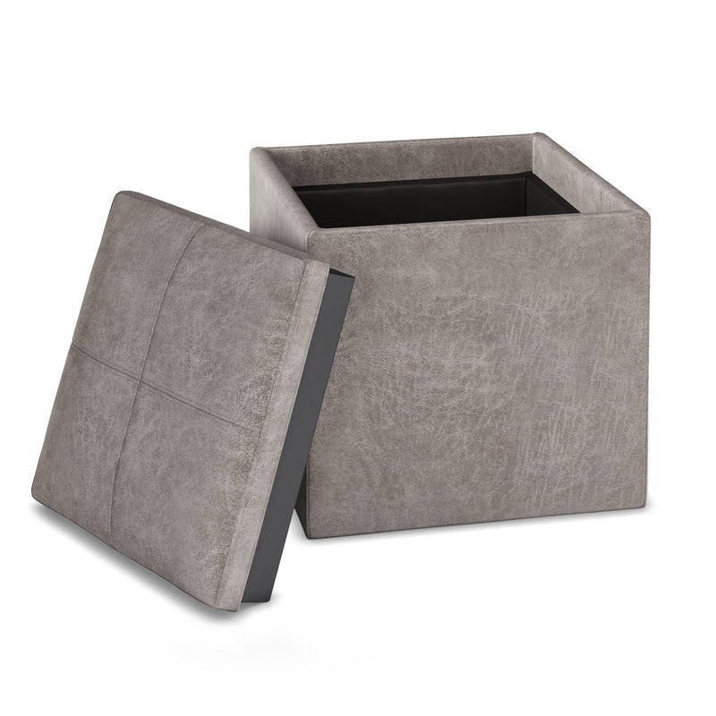 Rockwood - Upholstered Cube Storage Ottoman With Tray - R&R Furniture Gallery (Fountain Valley, CA)