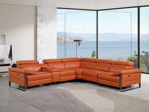 1246 - 6-Piece L-Shaped Modular Power Reclining Sectional With 3 Power Recliners And Power Headrests - R&R Furniture Gallery (Fountain Valley, CA)