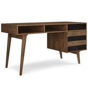 Clarkson - Desk With Side Drawers - Rustic Natural Aged Brown - R&R Furniture Gallery (Fountain Valley, CA)