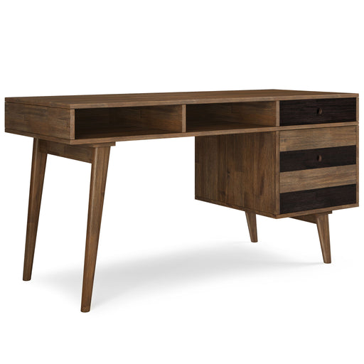 Clarkson - Desk With Side Drawers - Rustic Natural Aged Brown - R&R Furniture Gallery (Fountain Valley, CA)