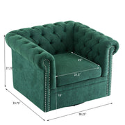 Chesterfield Style Swivel Club Chair With Button Tufted - R&R Furniture Gallery (Fountain Valley, CA)
