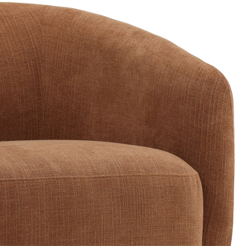Fawn - Swivel Chair - Rust And Walnut