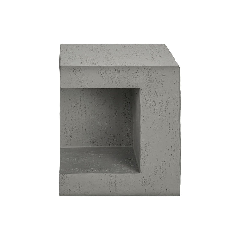 Contemporary 8th Street square accent table for indoor or outdoor use with sleek design and sturdy metal frame.