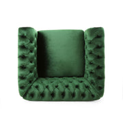 Nexuson - Upholstered Chesterfield Chair With Deep Tufted And Nailhead Trim - R&R Furniture Gallery (Fountain Valley, CA)
