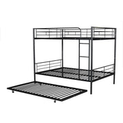 DreamHaus steel construction bunk bed with sturdy frame, ladder, and twin-sized sleeping areas in a modern bedroom setting.