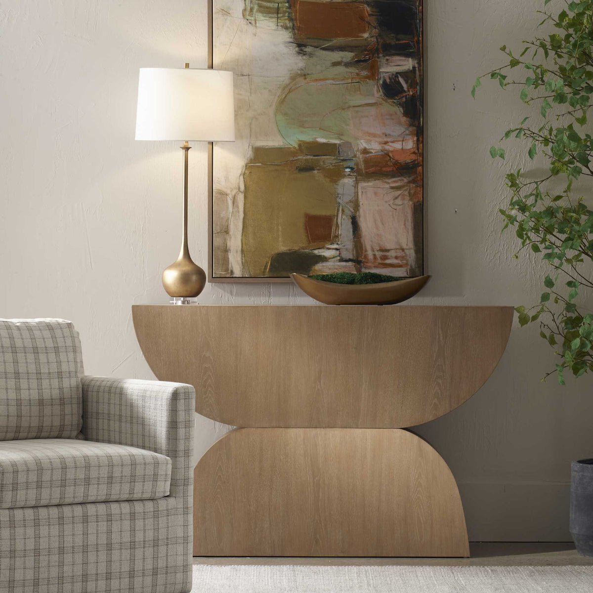 Ciano - Modern Wood Console Table - Woodtone