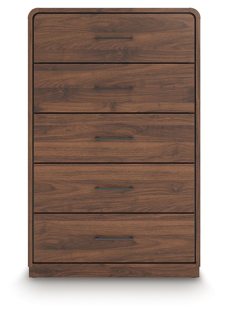 Fortlorn - Five Drawer Chest - Walnut Brown - R&R Furniture Gallery (Fountain Valley, CA)