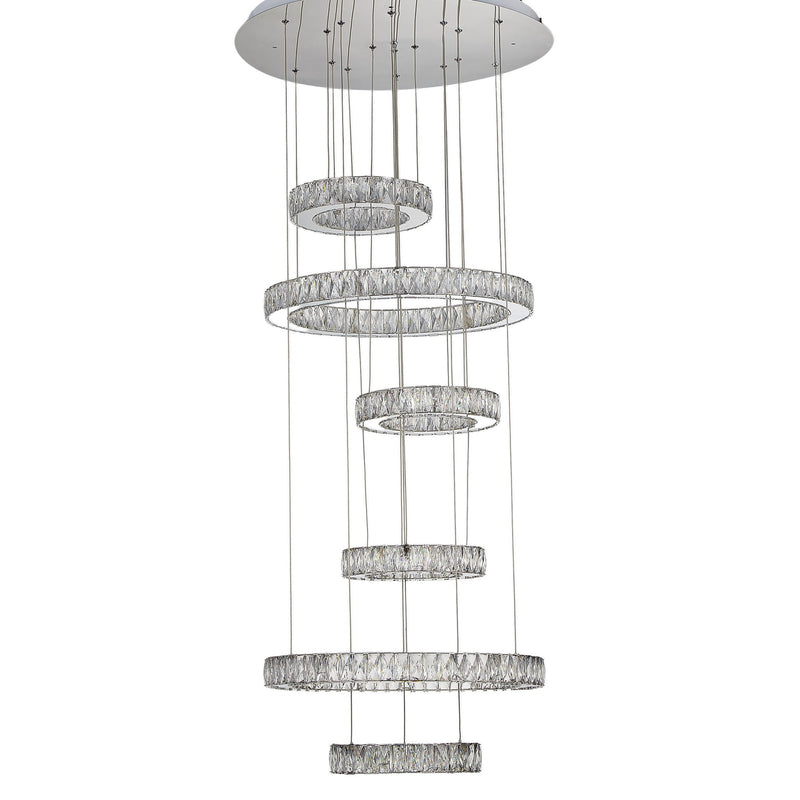 Michael Amini Lighting - Galaxy Modern 49" Crystal Chandelier - Chrome