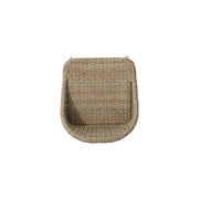 Set of two Noble House Beeson outdoor wicker and acacia wood barstools with water-resistant brown finish, ideal for patio seating.