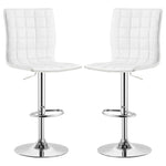 Ashbury - Upholstered Adjustable Bar Stool (Set of 2) - White