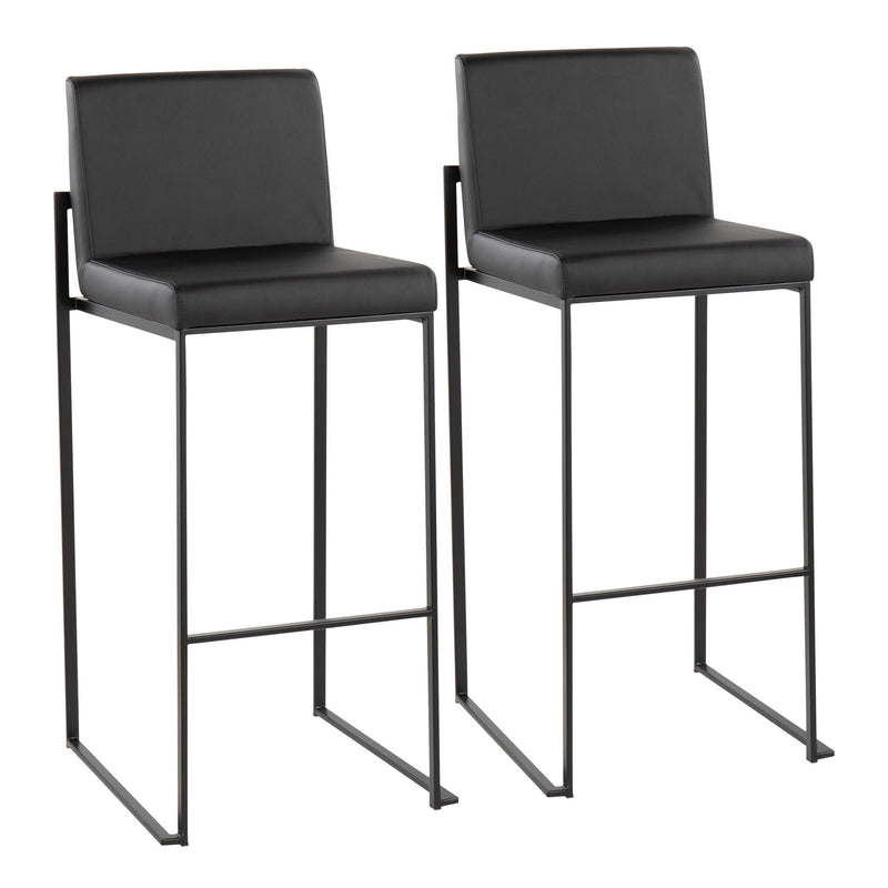 Lumi Source Fuji high back barstool with contemporary design, showcasing sleek style and elegant finish in a modern setting.