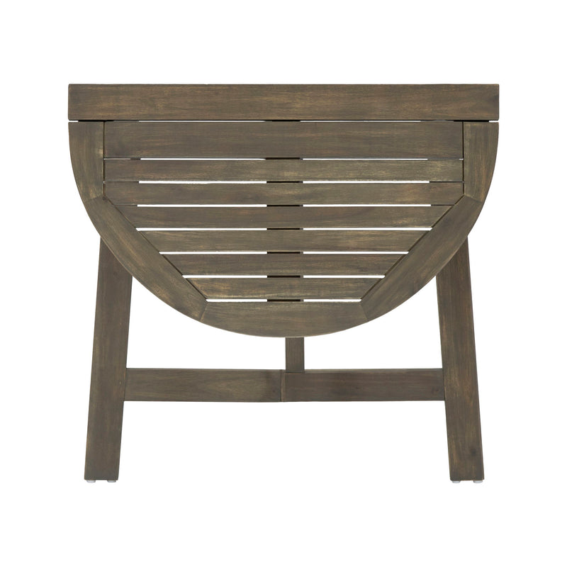 Outdoor Half Round Folding Acacia Wood Bistro Table - R&R Furniture Gallery (Fountain Valley, CA)