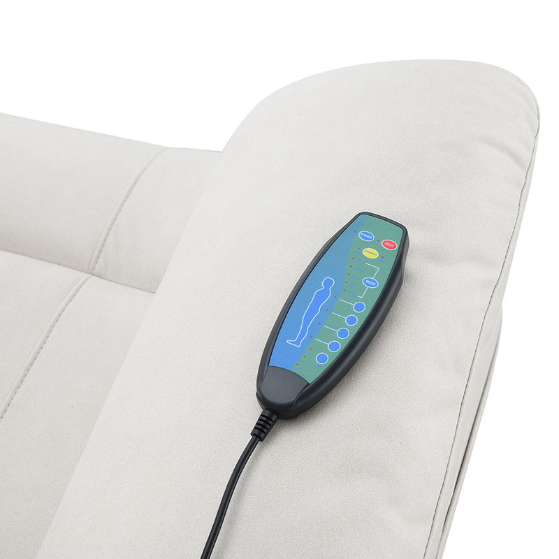 Chriki - Power Recliner With Lift & Heating & Massage - Beige Fabric - R&R Furniture Gallery (Fountain Valley, CA)