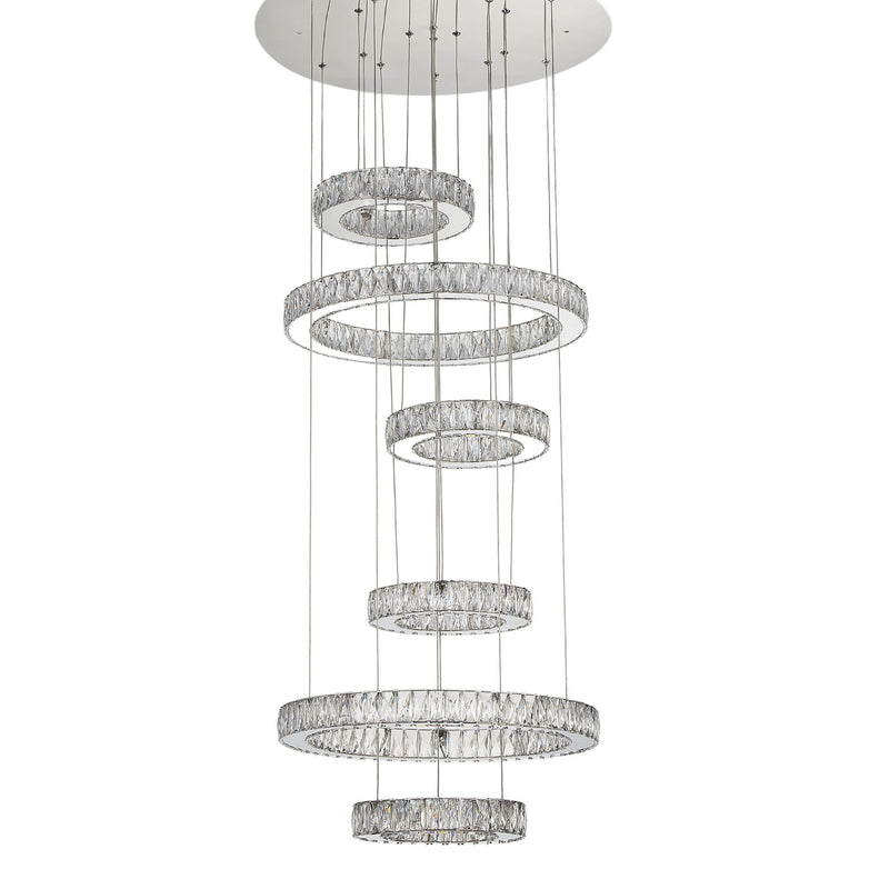 Michael Amini Lighting - Galaxy Modern 49" Crystal Chandelier - Chrome