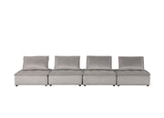 Lilola Home Anna modular sofa with stationary sectional design, featuring plush cushions and a modern fabric upholstery.