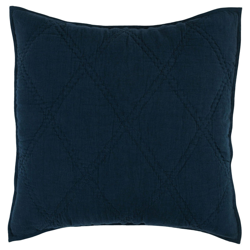 Caleb - Hand Stitched King Quilt - Midnight Blue