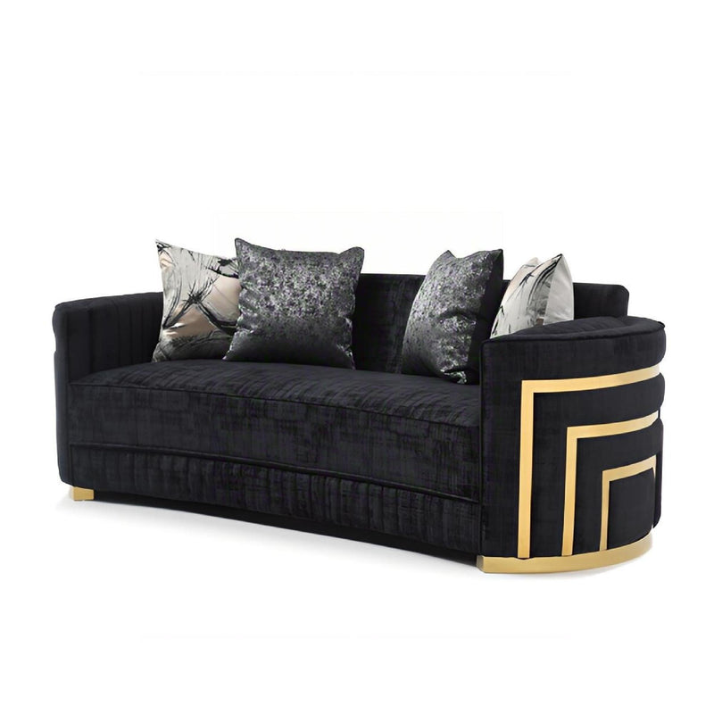 Soledad - Sofa With Upholstery And Hued Accents - Black - R&R Furniture Gallery (Fountain Valley, CA)