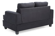 Glory Furniture stylish transitional loveseat for two, stationary design with plush cushions and modern fabric upholstery.