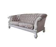 Versailles - Sofa With 7 Pillows - Ivory Fabric & Bone White - R&R Furniture Gallery (Fountain Valley, CA)