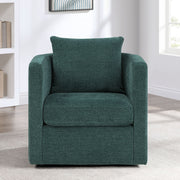 Sutton - Swivel Barrel Chair - Peacock - R&R Furniture Gallery (Fountain Valley, CA)