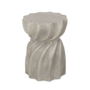 Gray Modern Canis Side Table by Noble House, outdoor-friendly design with sleek, minimalist look, perfect for patio or garden.
