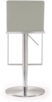 TOV Furniture Amalfi adjustable height barstool with wooden seat and metal base, modern design perfect for kitchens or bars.