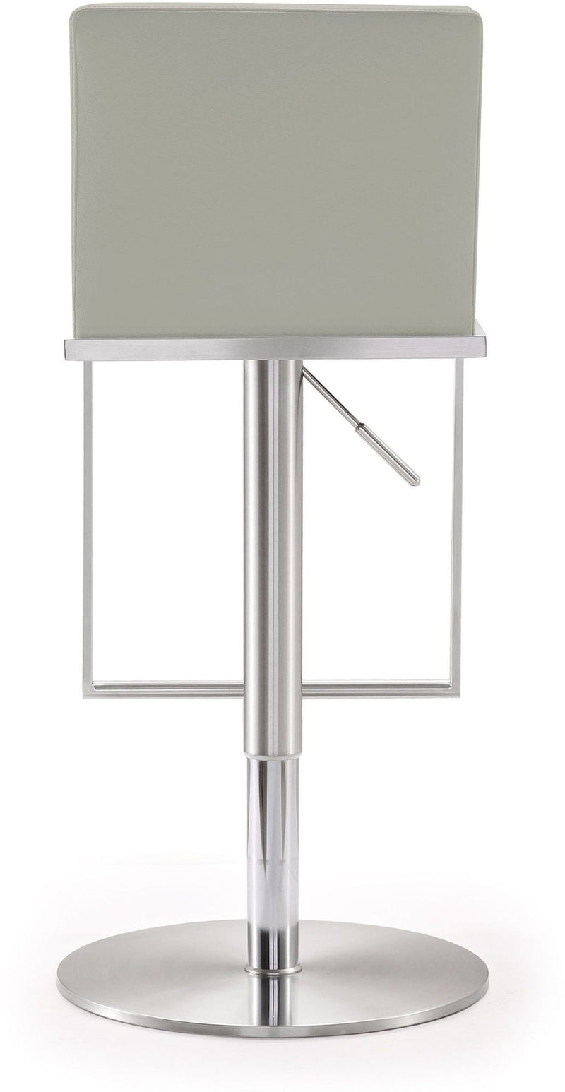 TOV Furniture Amalfi adjustable height barstool with wooden seat and metal base, modern design perfect for kitchens or bars.