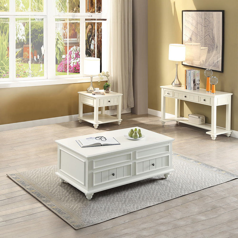 Natesa - Coffee Table With Lift Top - White Washed - R&R Furniture Gallery (Fountain Valley, CA)