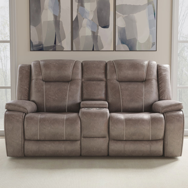 Blake - Reclining Console Loveseat - Desert Taupe