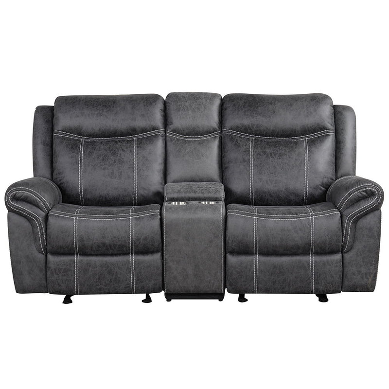 Zubaida - Loveseat w/USB Dock & Console (Glider & Motion) - R&R Furniture Gallery (Fountain Valley, CA)