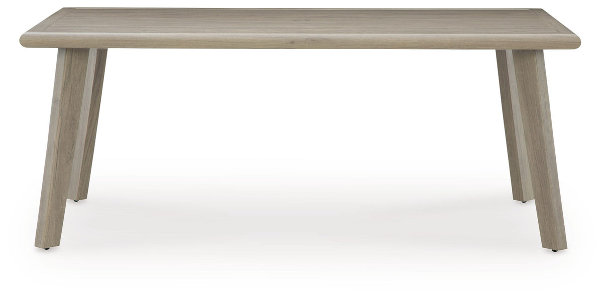 Cliff Trails - Rectangle Dining Table With Umbrella Option - Beige - R&R Furniture Gallery (Fountain Valley, CA)