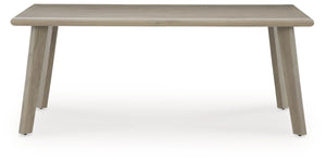 Cliff Trails - Rectangle Dining Table With Umbrella Option - Beige - R&R Furniture Gallery (Fountain Valley, CA)